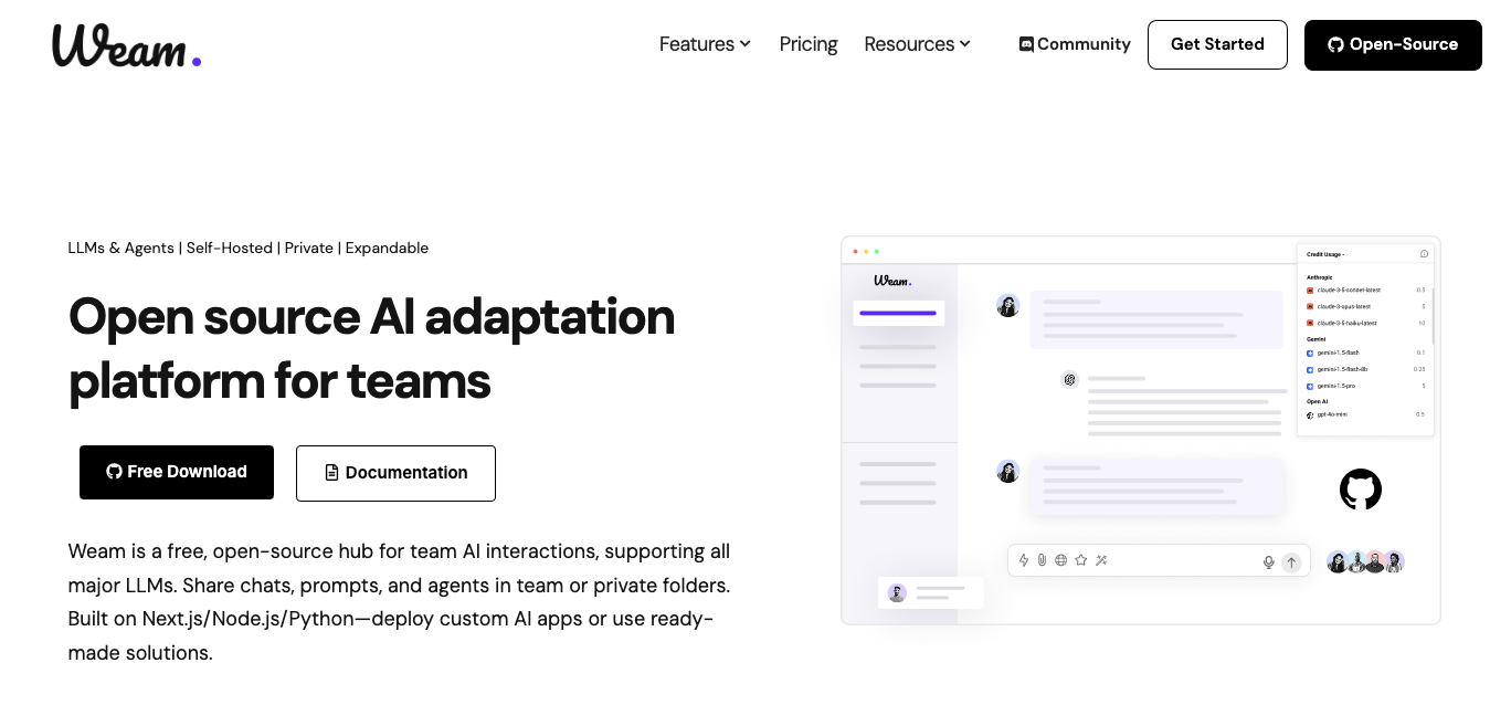 Weam AI Platform: 팀을 위한 협업형 AI 플랫폼 완벽 가이드