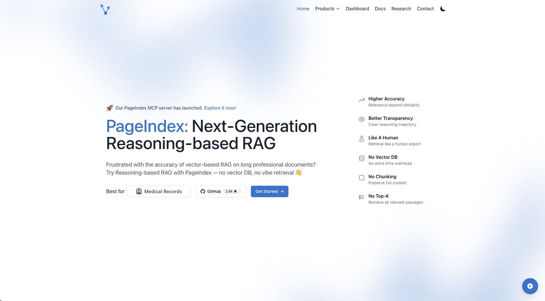 PageIndex: 벡터 없는 혁신적인 RAG 서비스 소개