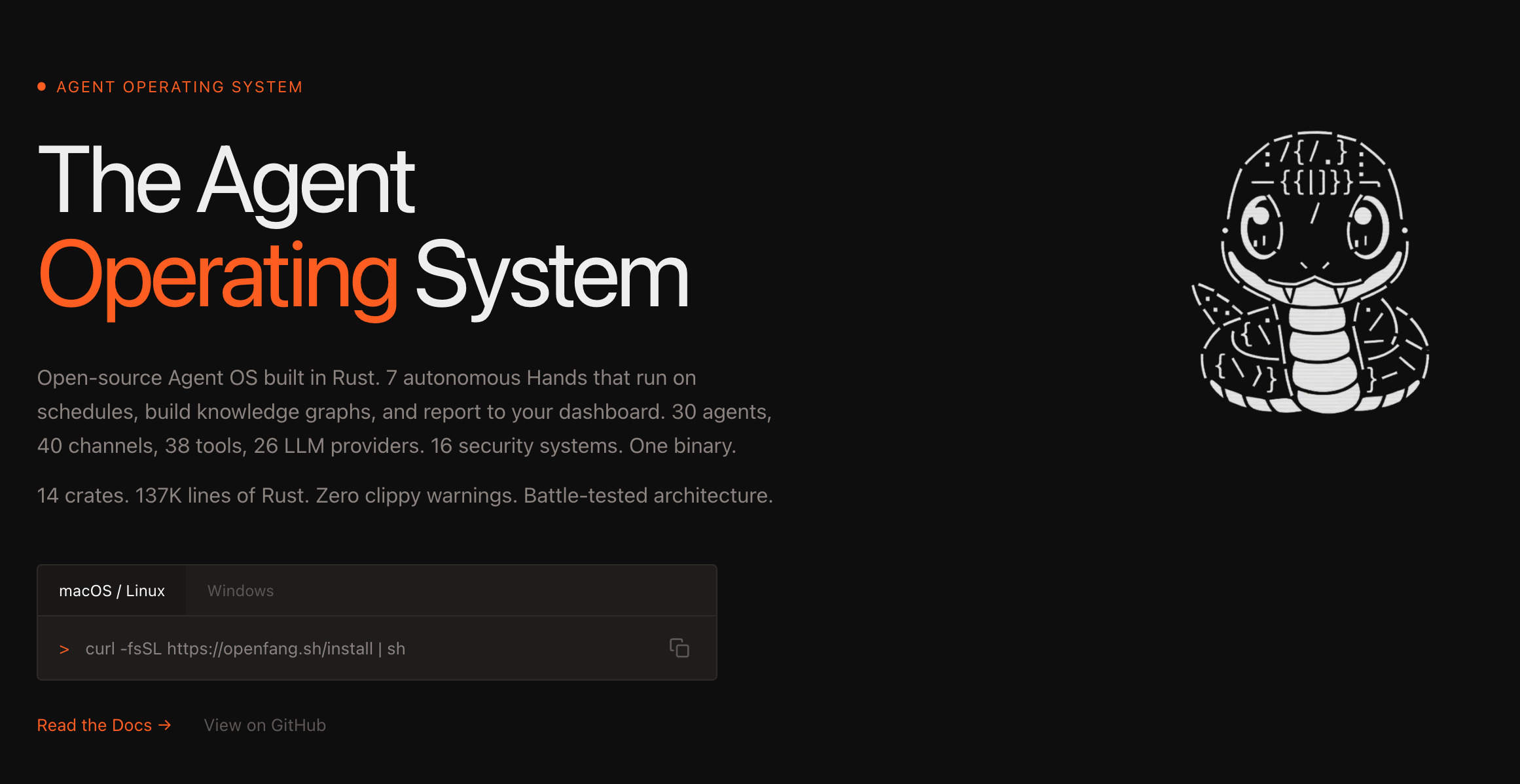 OpenFang: Rust로 구현한 오픈소스 에이전트 운영체제